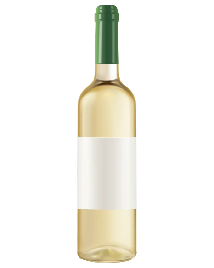 Botella de vino Albariño.